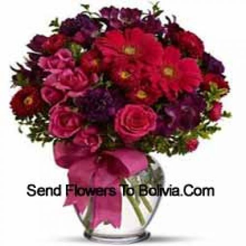 37 Roses and Gerberas with Assorted Flowers