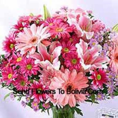 Romantic Assorted Flowers in Vase