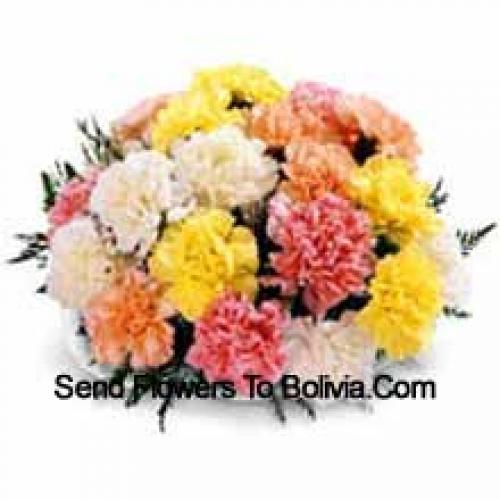 25 Assorted Carnation Basket