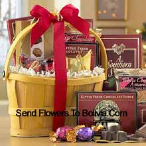 Gift Basket Stuffed with Snacks